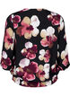 Bluse aus Viskose mit Blumenmuster und Smok, Black Pink FlowerAOP, Packshot image number 1