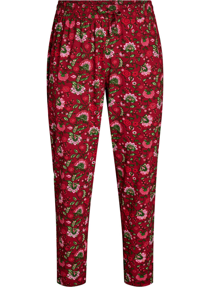 Pyjamahose aus Baumwolle mit Print, Rot, Packshot image number 0