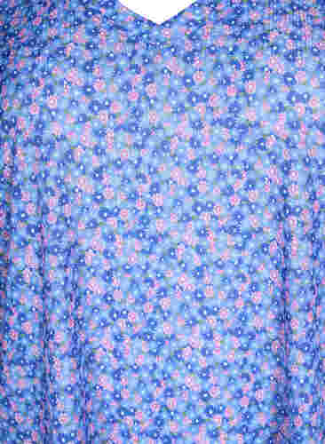 FLASH - Bedrucktes T-Shirt mit V-Ausschnitt, Blue Rose Ditsy, Packshot image number 2