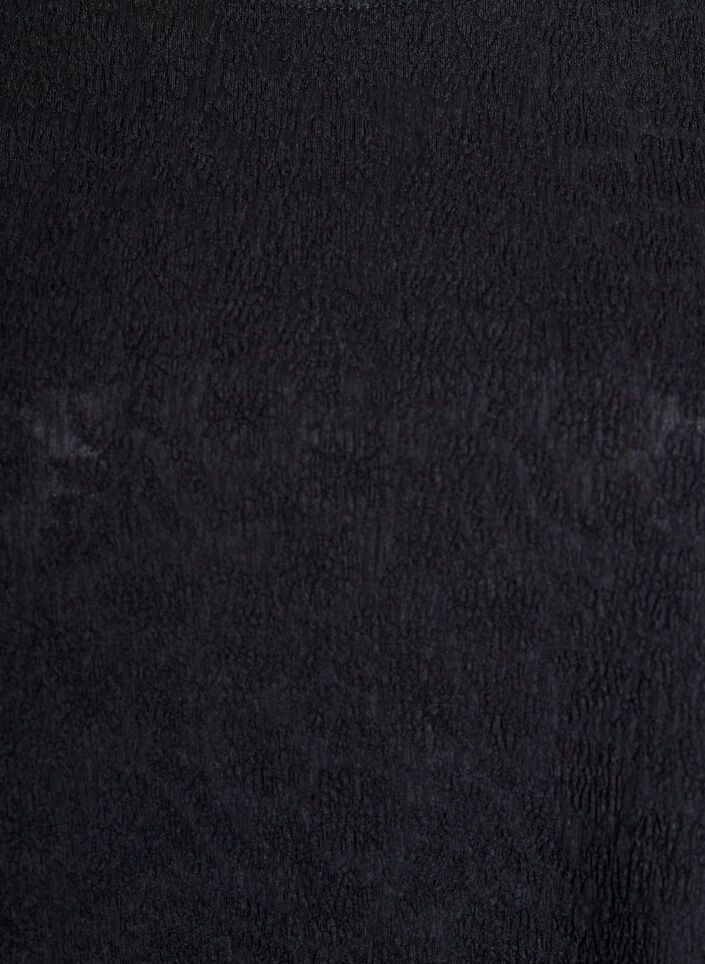 Strukturierte Bluse mit kurzen &Auml;rmeln, Schwarz, Packshot image number 2