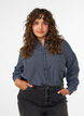 Kariertes Hemd mit Strasssteinen, Blau, Model image number 0
