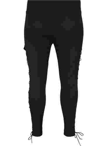 Leggings mit Schnüren, Black, Packshot image number 1