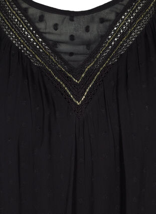Langarm Bluse mit Details, Black, Packshot image number 2