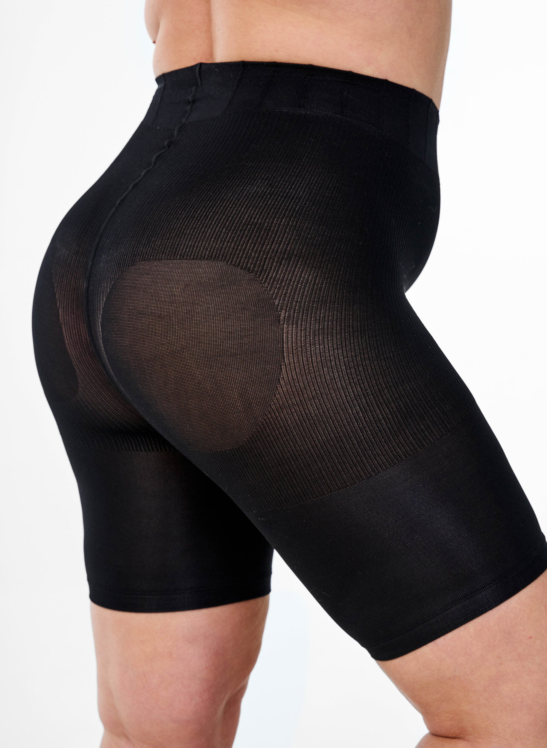 Zizzi 2er-Pack Push-up-Shorts aus 60 Denier mit Shaping-Effekt, Black, Packshot image number 3
