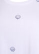 T-Shirt aus Bio-Baumwolle mit aufgestickten Motiven, Wei&szlig;, Packshot image number 2