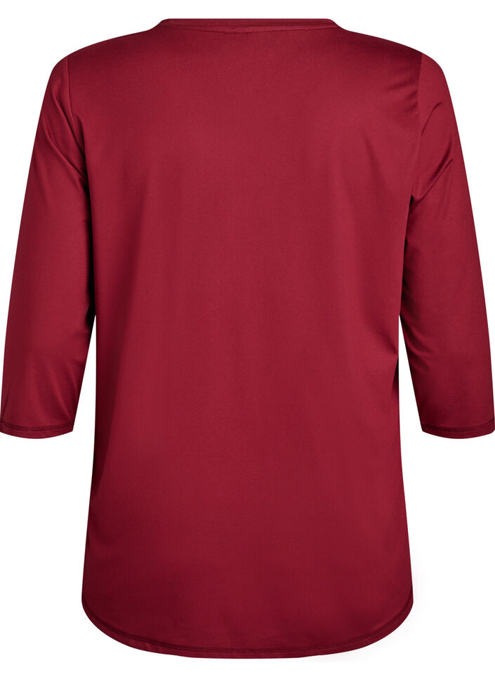Trainingsshirt mit 3/4-&Auml;rmeln, Rot, Packshot image number 1