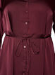 Hemdblusenkleid aus Satin mit einem Bindeg&uuml;rtel, Rot, Packshot image number 2