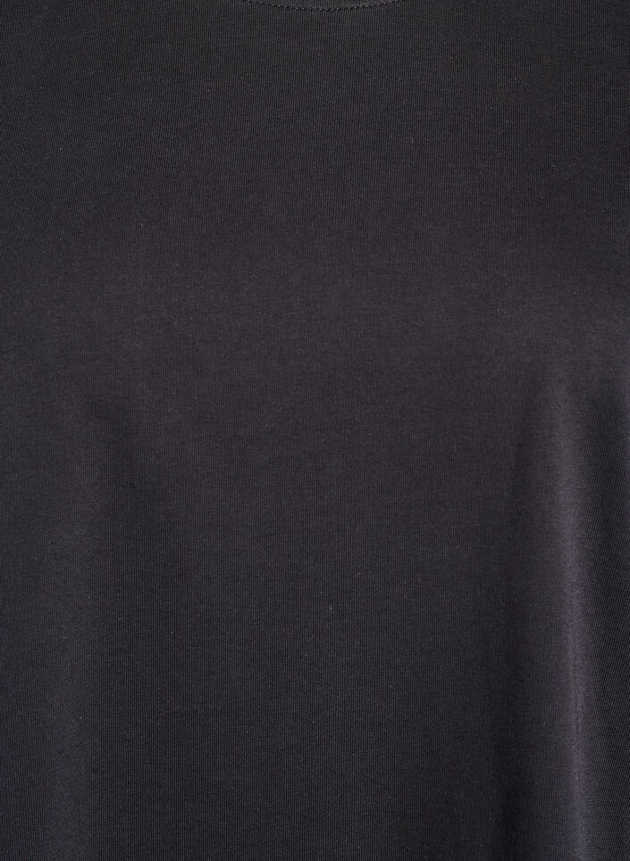 Oversize-T-Shirt mit halben Ärmeln, Schwarz, Packshot image number 2