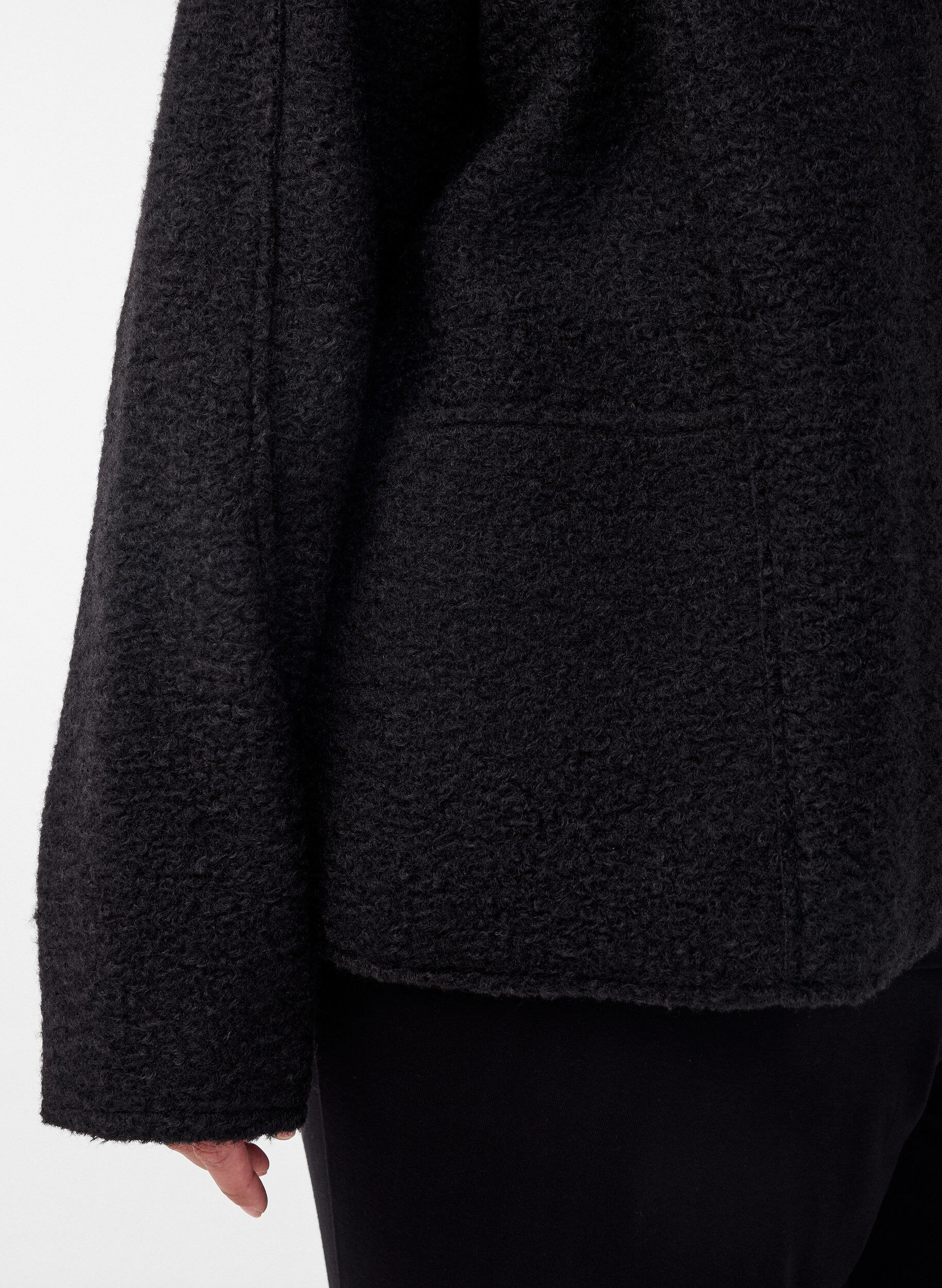 ZizziLockere Strickjacke mit Taschen, Schwarz, Model image number 3
