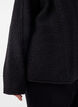 Lockere Strickjacke mit Taschen, Schwarz, Model image number 3