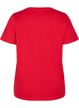 Weihnachts-T-Shirt aus Baumwolle, Tango Red Snowman, Packshot image number 1