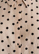 Midi-Hemdkleid mit Punkten und 3/4-Ärmeln, Beige, Packshot image number 2