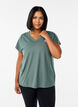Lockeres Trainings-T-Shirt mit V-Ausschnitt, Gr&uuml;n, Model image number 0