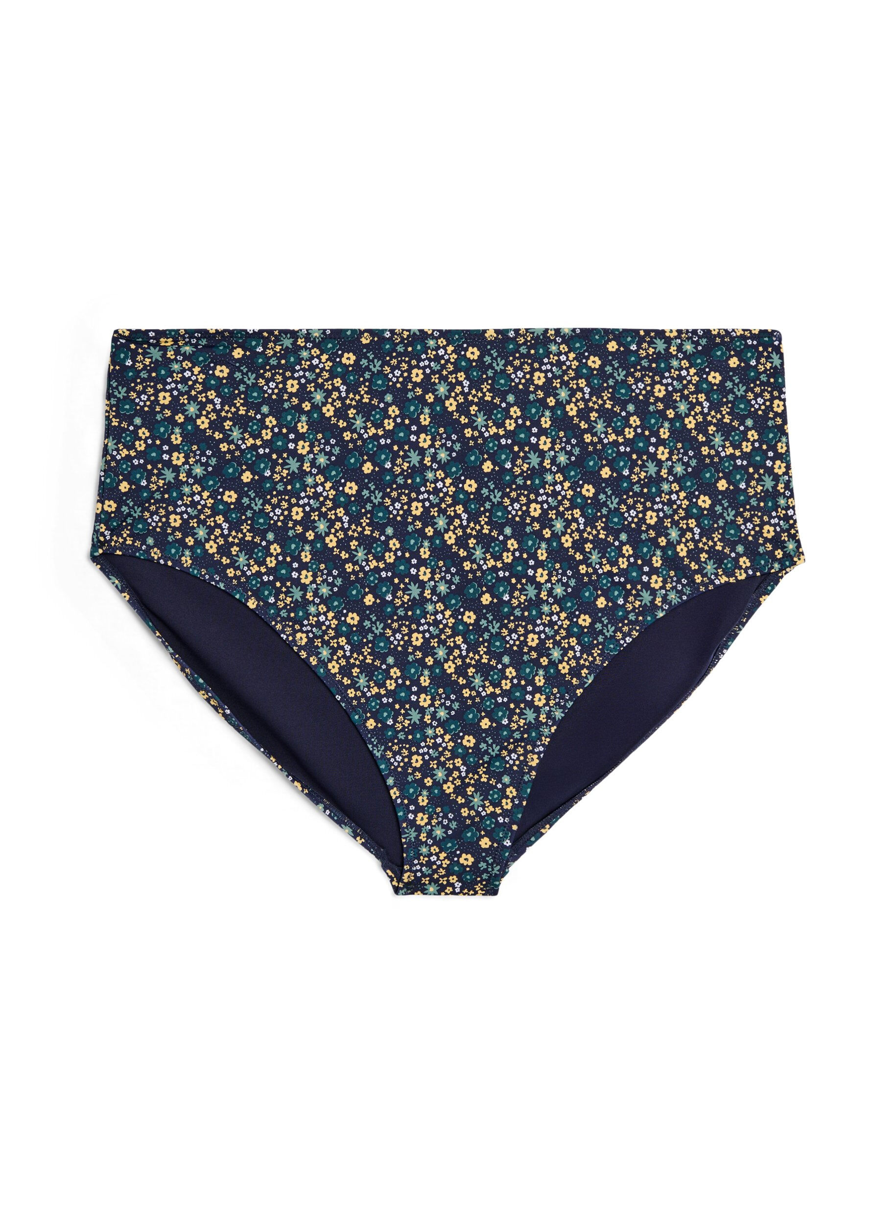 Bikini-Slip mit Print und hoher Taille