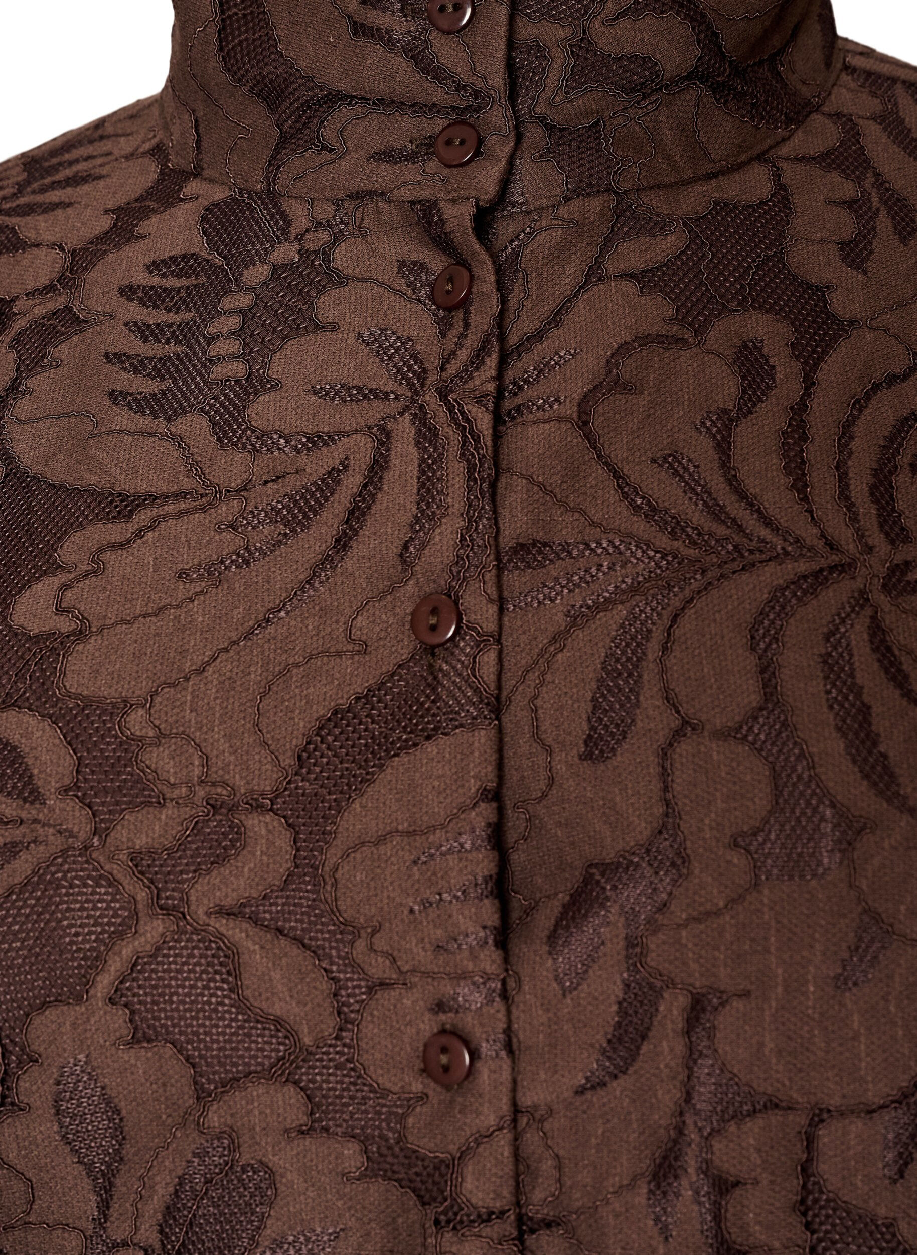 ZizziBomberjacke mit gebl&uuml;mtem Jacquard, Braun, Packshot image number 2