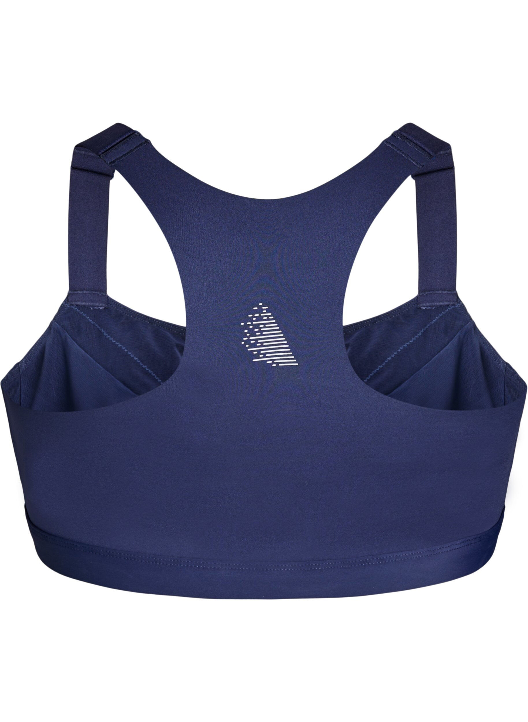 ZizziSport-BH mit Vorderverschluss und hohem Halt, Blau, Packshot image number 1