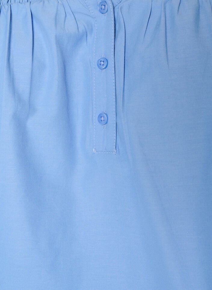 Bluse mit Smock und 3/4-&Auml;rmeln, Blau, Packshot image number 2