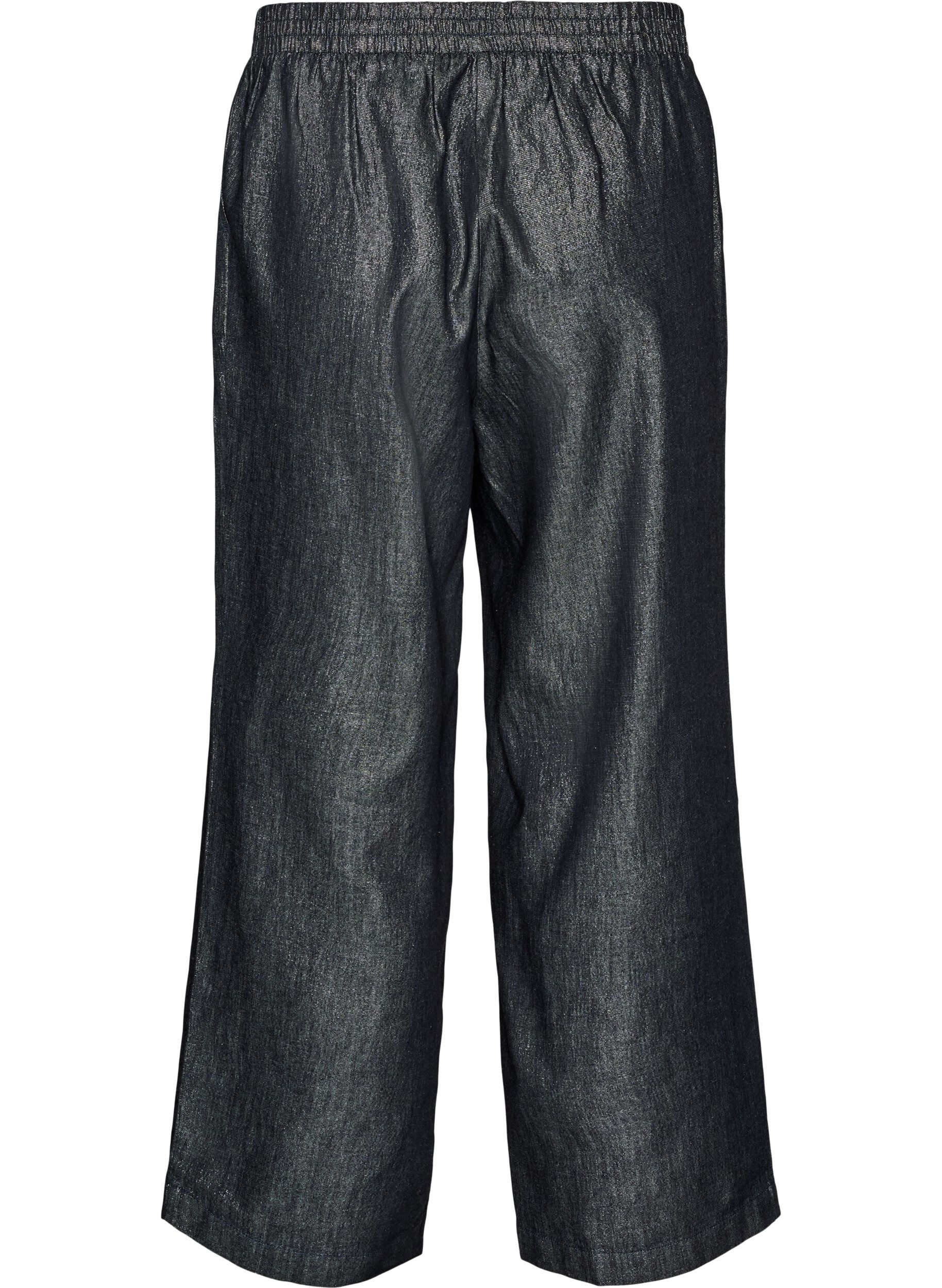 ZizziStraight Leg Jeans mit Glitzerfaden, Grau, Packshot image number 1