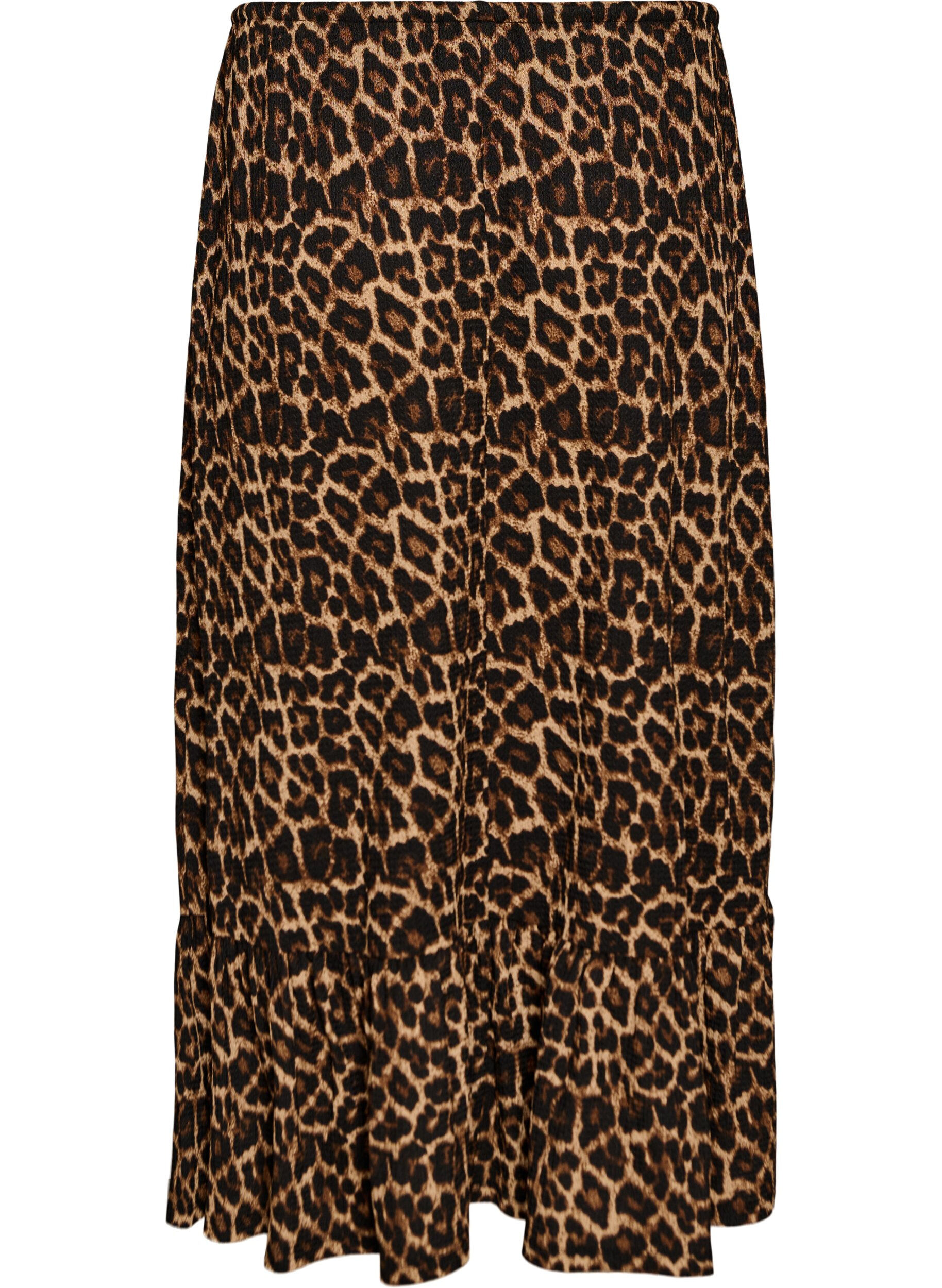 ZizziLanger Rock mit Bindeg&uuml;rtel und R&uuml;schensaum, Schwarz, Packshot image number 1