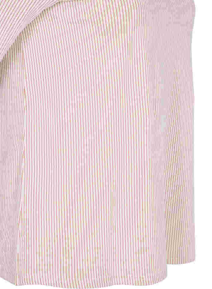 Gestreifte Bluse mit 3/4 Ärmeln, Pecan Brown Stripe, Packshot image number 3