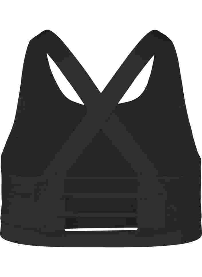 Sporttop mit Rückendetails, Black, Packshot image number 1