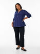 Bluse aus Baumwollmusselin mit Lochstickerei, Blau, Model image number 1