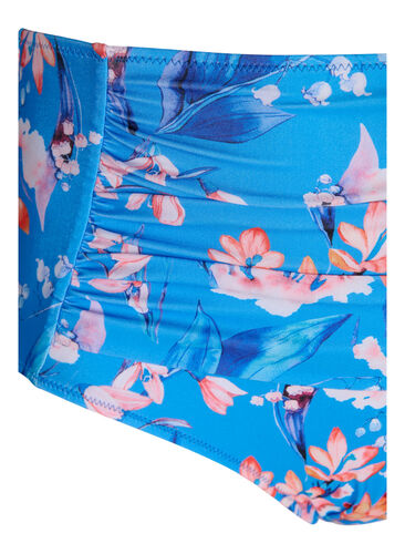 Extra hoch taillierte Bikini-Hose mit Print, Bright Blue Print, Packshot image number 2