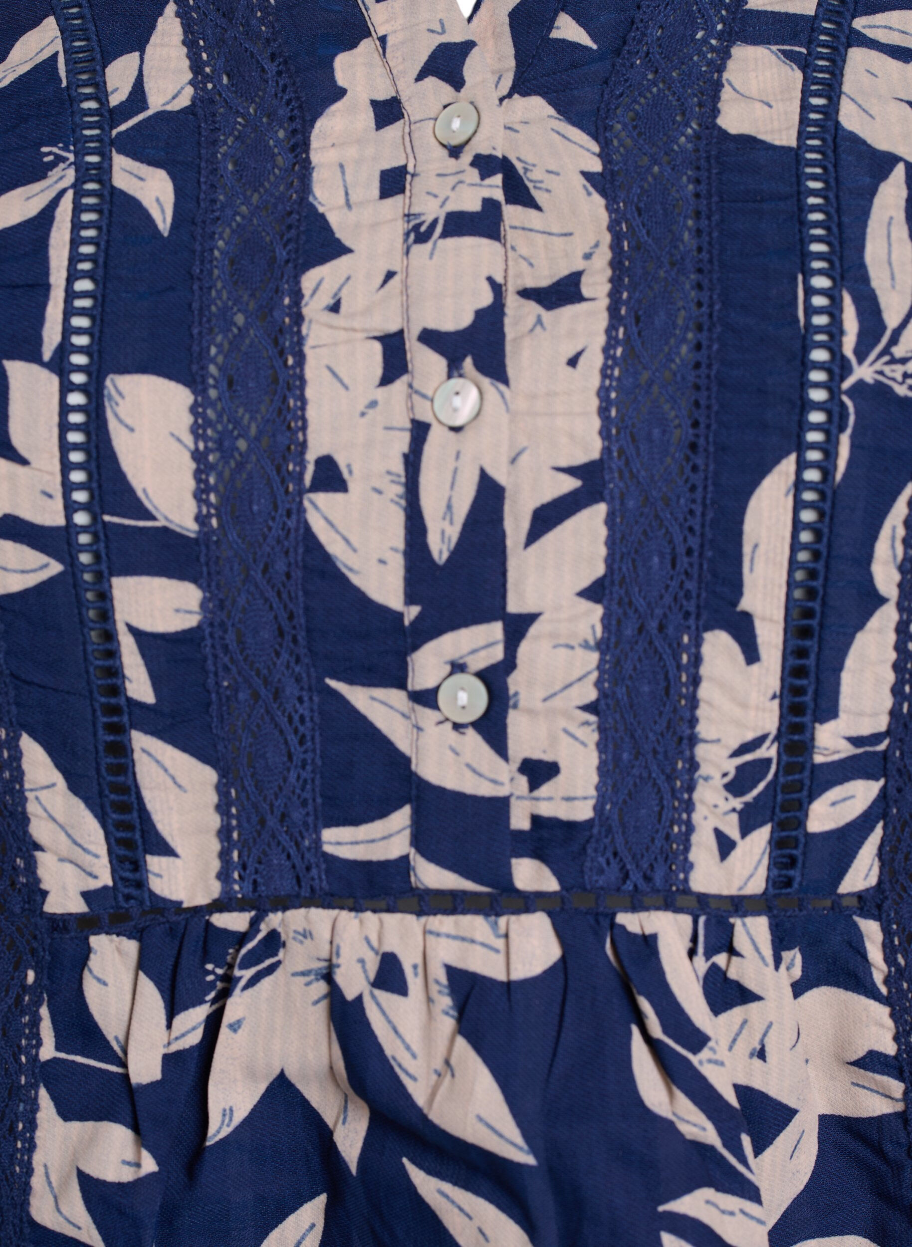 ZizziBluse mit Print und 1/2-&Auml;rmeln, Blau, Packshot image number 2