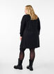 Kurzes Sweatkleid mit Spitzendetail, Black, Model image number 1