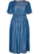 Midikleid in Jeans-Optik mit Gummizug in der Taille, Blau, Packshot image number 0