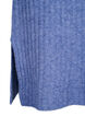 Rippstrickkleid mit Schlitz, Gray Blue Mel., Packshot image number 3
