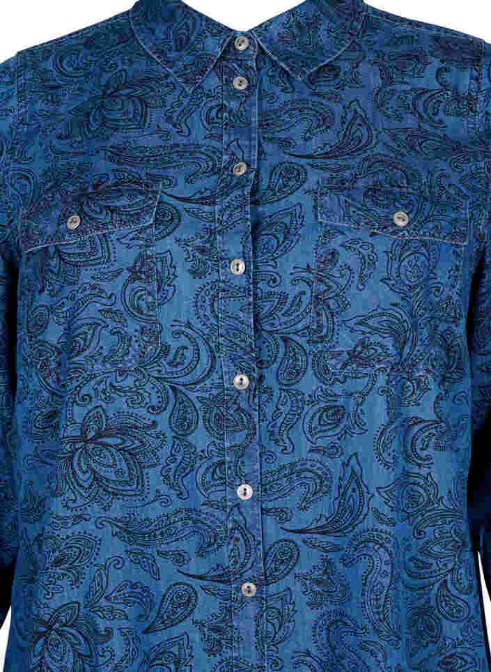Kariertes Baumwollhemd, Blue Paisley, Packshot image number 2