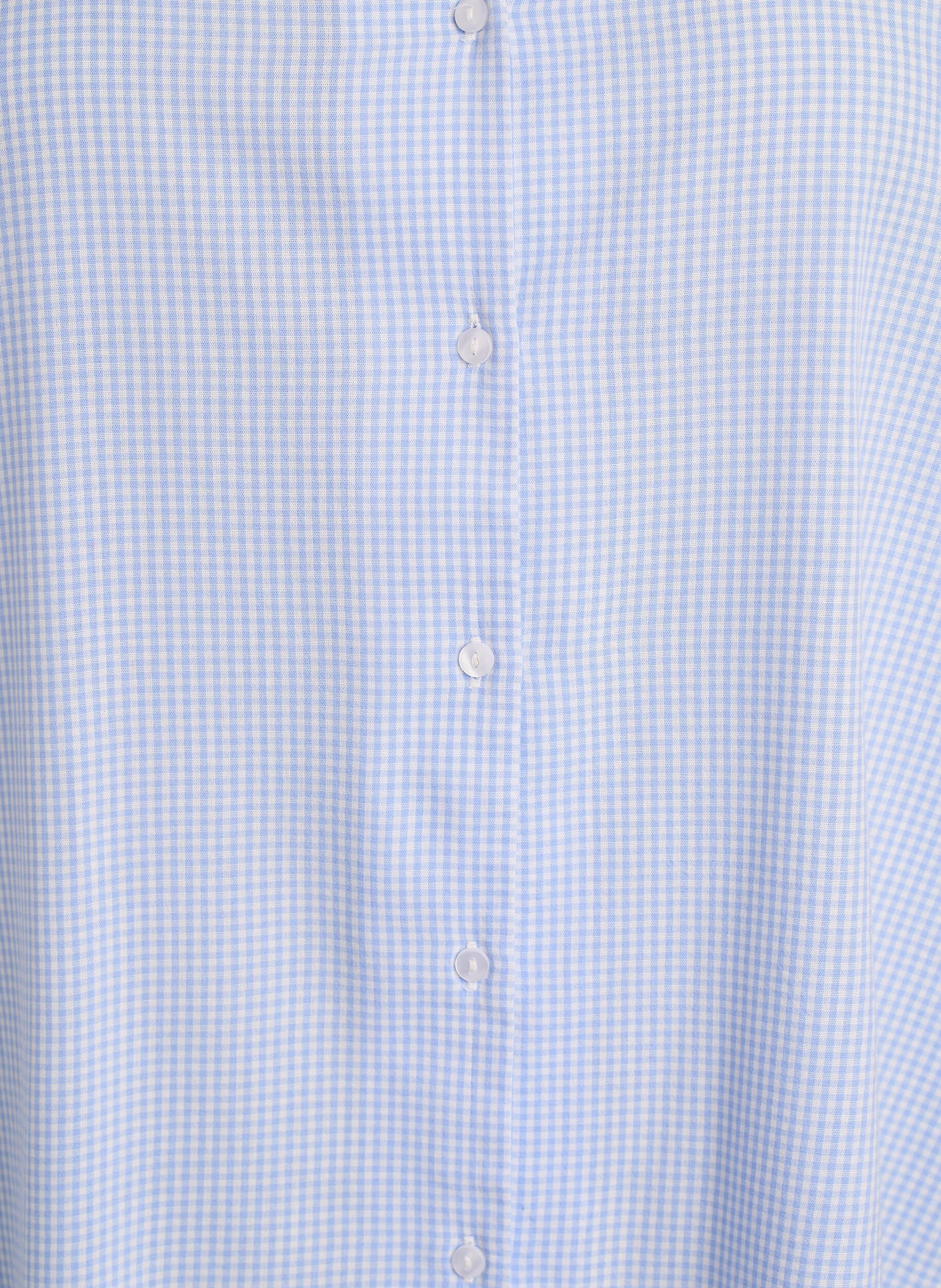 Zizzi Karierte Tunika mit 3/4-&Auml;rmeln, Blau, Packshot image number 2