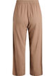 Hoch taillierte Hose aus Baumwoll-Musselin mit weitem Bein, Braun, Packshot image number 1