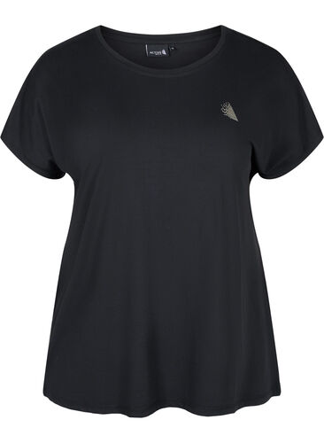 Kurzärmeliges Trainings-T-Shirt, Black, Packshot image number 0
