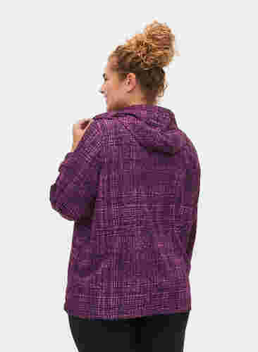 Sportanorak mit Reißverschluss und Taschen, Square Purple Print, Model image number 1