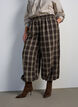 Karierte Ballonhose mit hoher Taille, Gr&uuml;n, Model image number 2