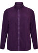 Top aus Fleece mit Rei&szlig;verschluss und hohem Kragen, Lila, Packshot image number 0