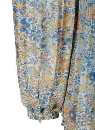 Plisséebluse mit Blumenprint, Light Blue Multi AOP, Packshot image number 3
