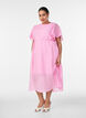 Kn&ouml;chellanges Kleid mit Fl&uuml;gel&auml;rmeln und Bindeg&uuml;rtel, Pink, Model image number 0