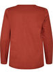 Langarmshirt mit V-Ausschnitt und Kn&ouml;pfen, Braun, Packshot image number 1