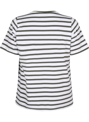 Gestreiftes T-Shirt aus biologischer Baumwolle, Thyme Stripe, Packshot image number 1