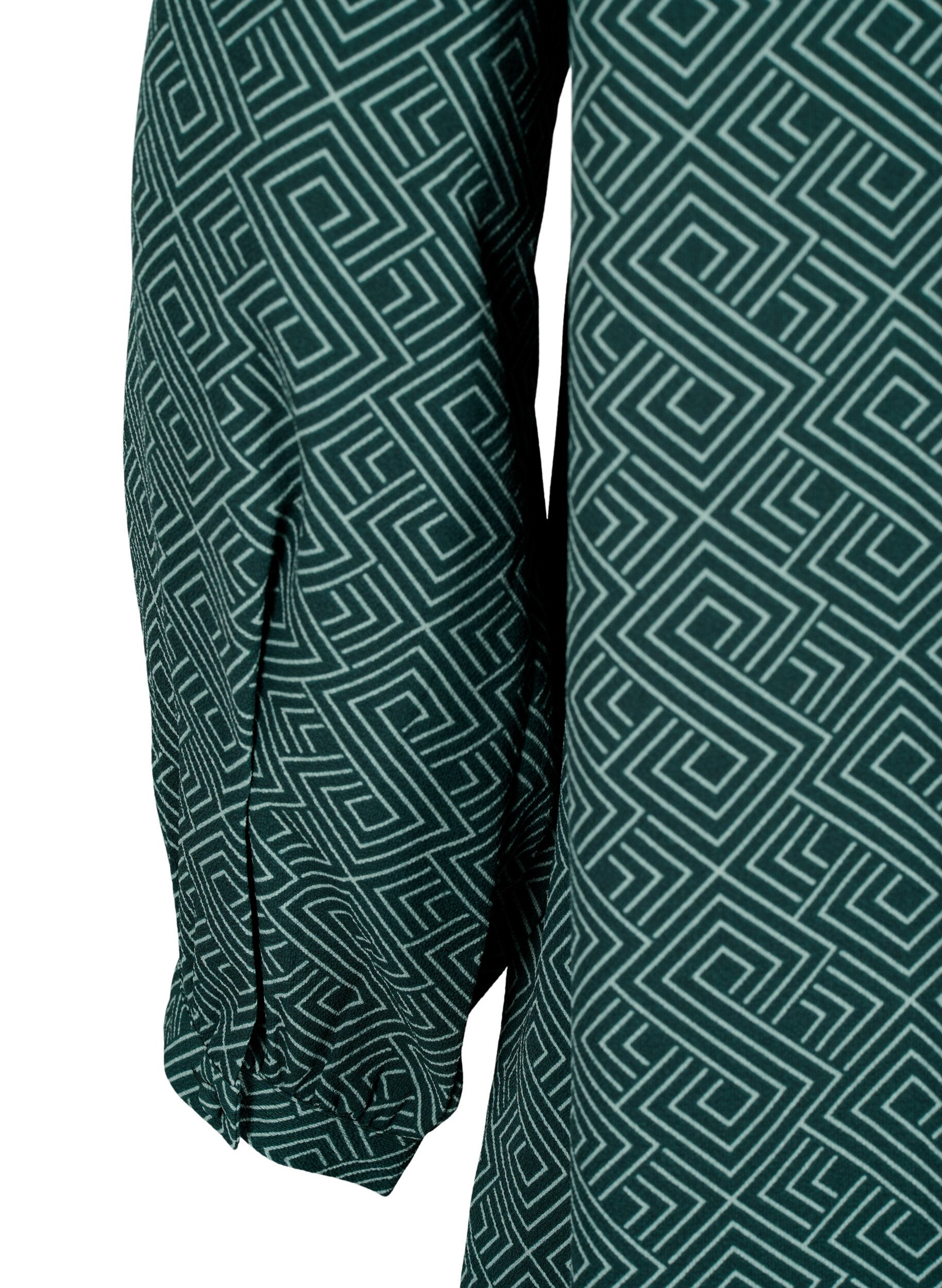 Zizzi Kleid mit V-Ausschnitt und Aufdruck, Scarab Graphic AOP, Packshot image number 3