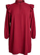 Kurzes Kleid mit R&uuml;schen und Glitzer , Dunkles Bordeaux, Packshot image number 0