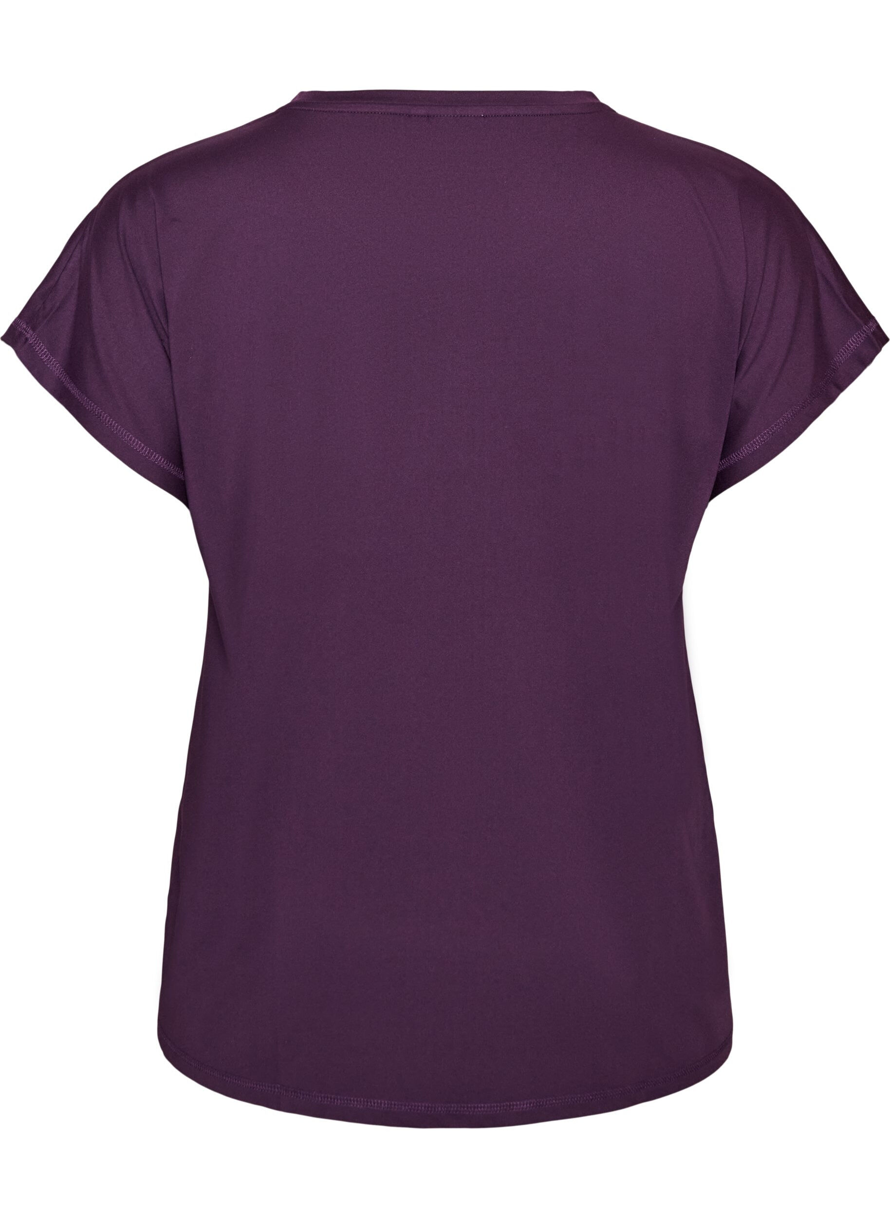 ZizziEinfarbiges Trainings-T-Shirt, Lila, Packshot image number 1