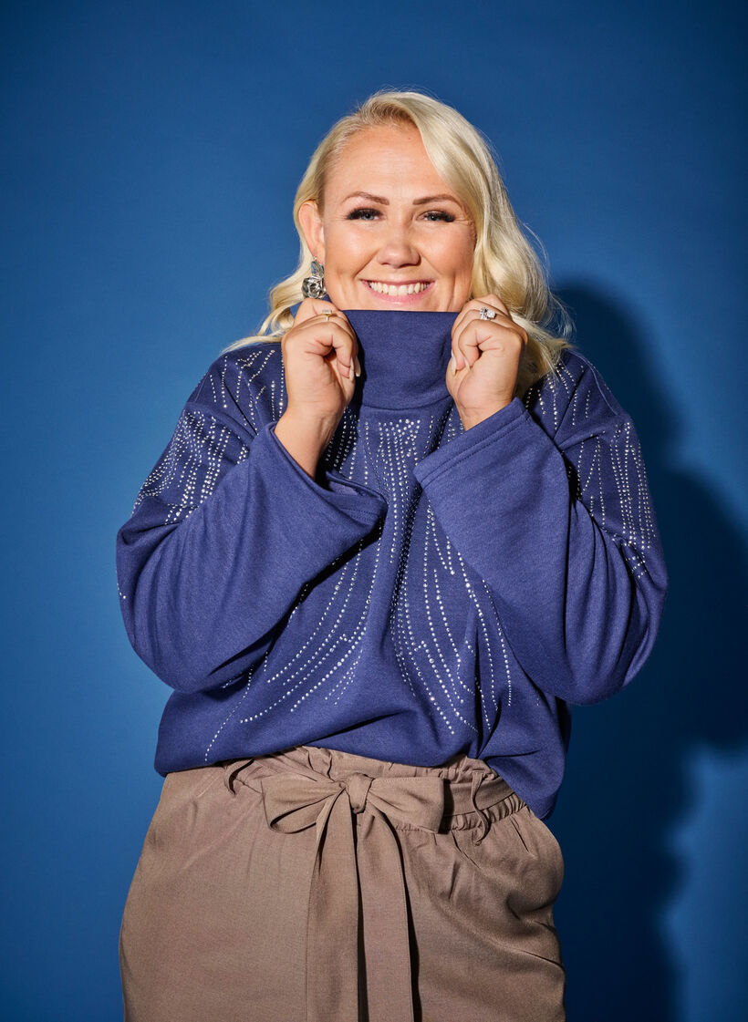 Sweatshirt mit Stehkragen und Strasssteinen, Naval Academy, Image image number 0