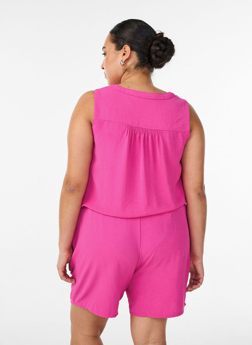 Kurze Hose mit Taschen und elastischem Bund, Rot, Model image number 2