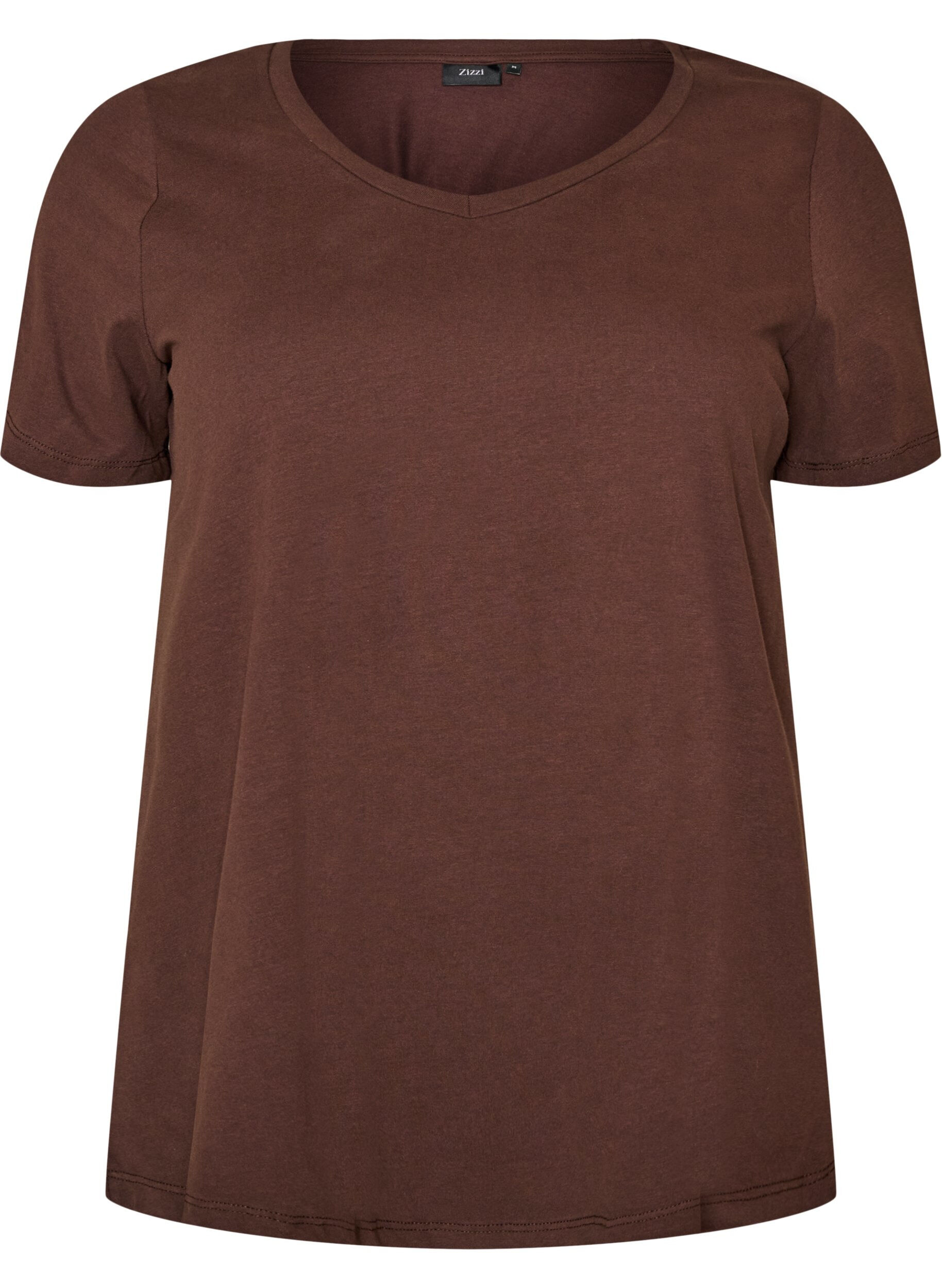 Einfarbiges basic T-Shirt aus Baumwolle