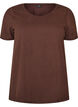 Einfarbiges basic T-Shirt aus Baumwolle, Braun, Packshot image number 0