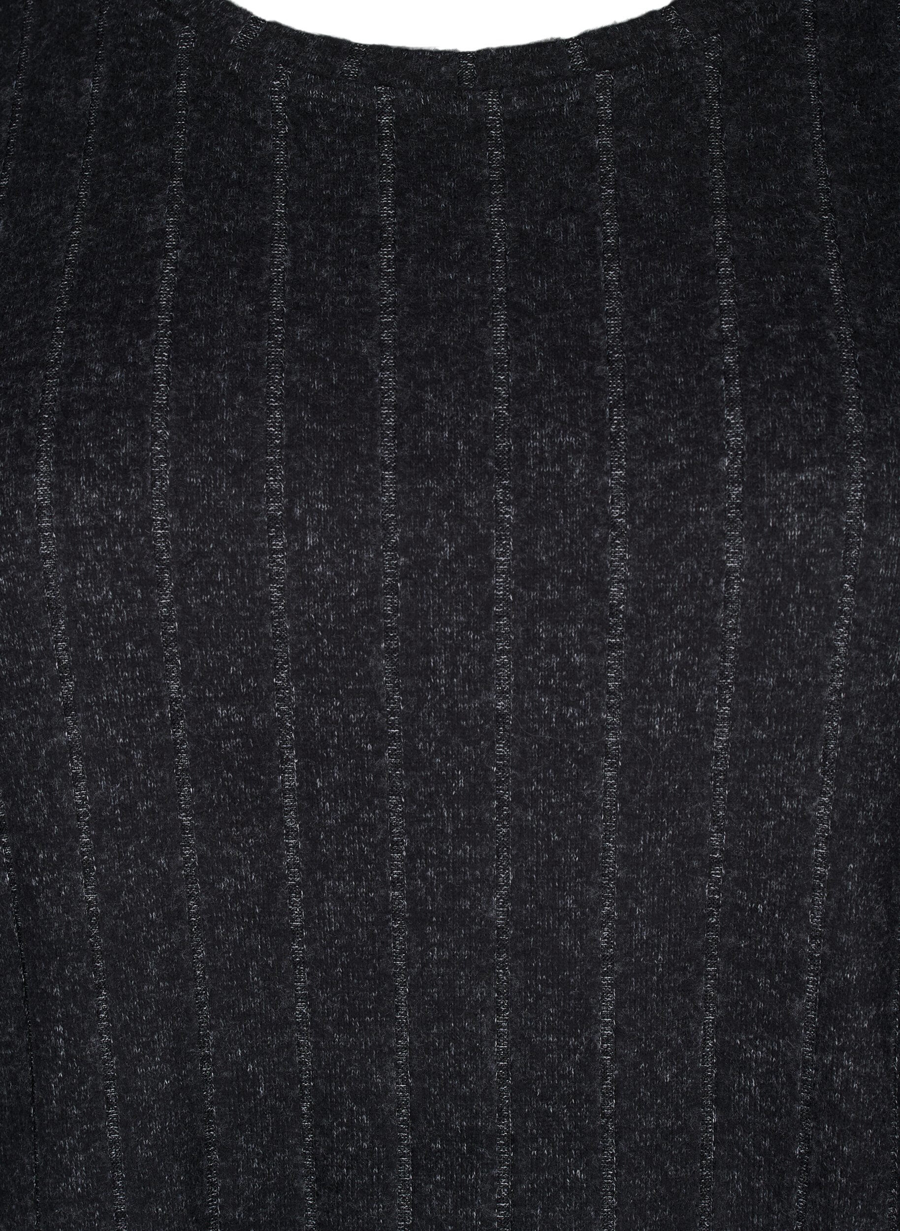 Zizzi Lockere Bluse mit 3/4-&Auml;rmeln, Schwarz, Packshot image number 2